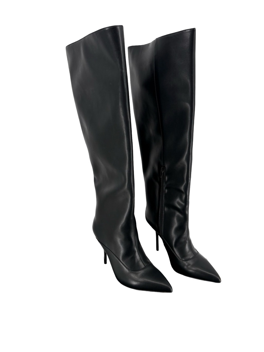 New AAJ by Aminah Isabella Black Knee-High Boots – Size 8M - Picture 3 of 9